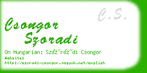 csongor szoradi business card